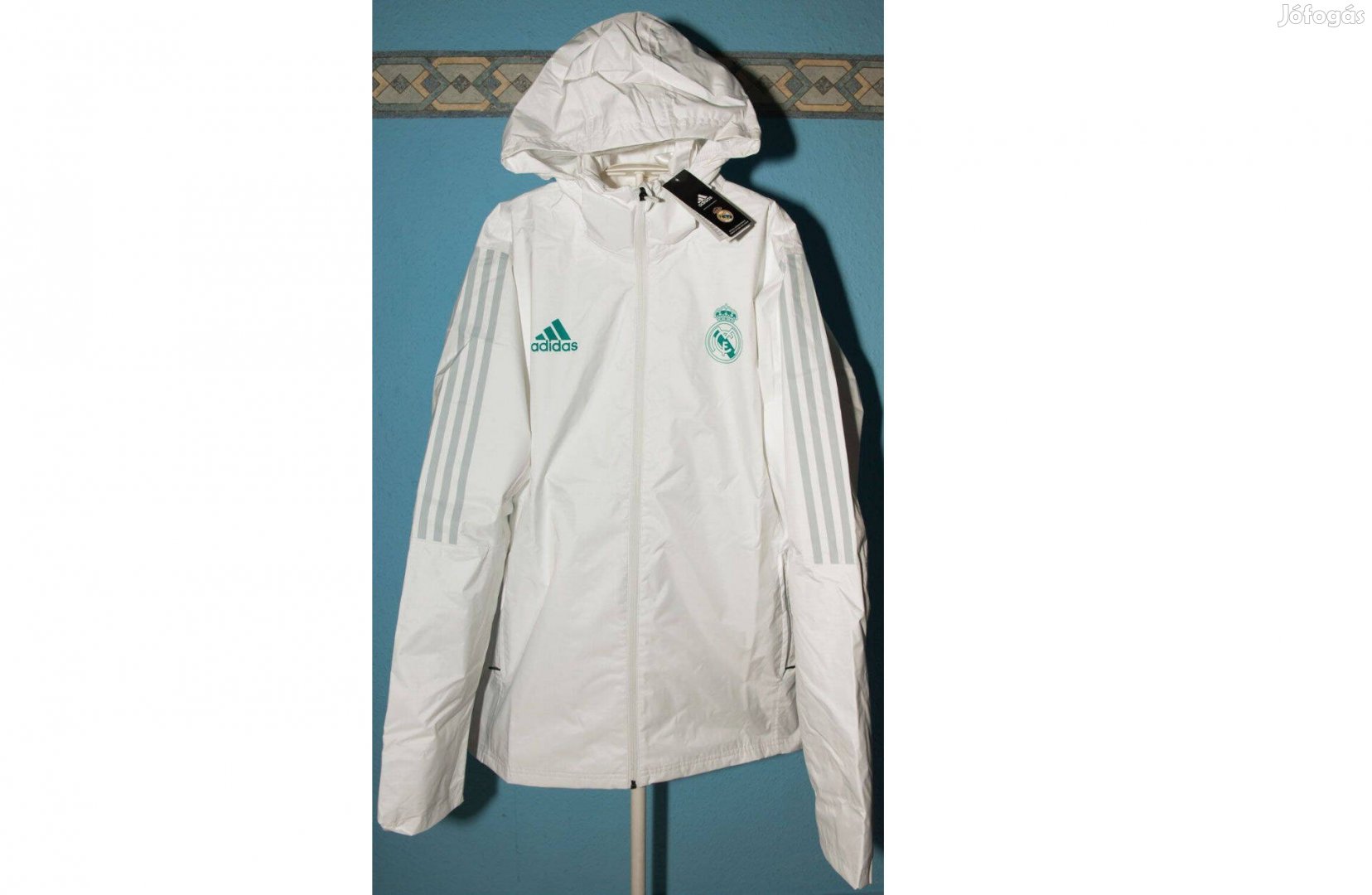 Real Madrid eredeti adidas fehér széldzseki (2XL)