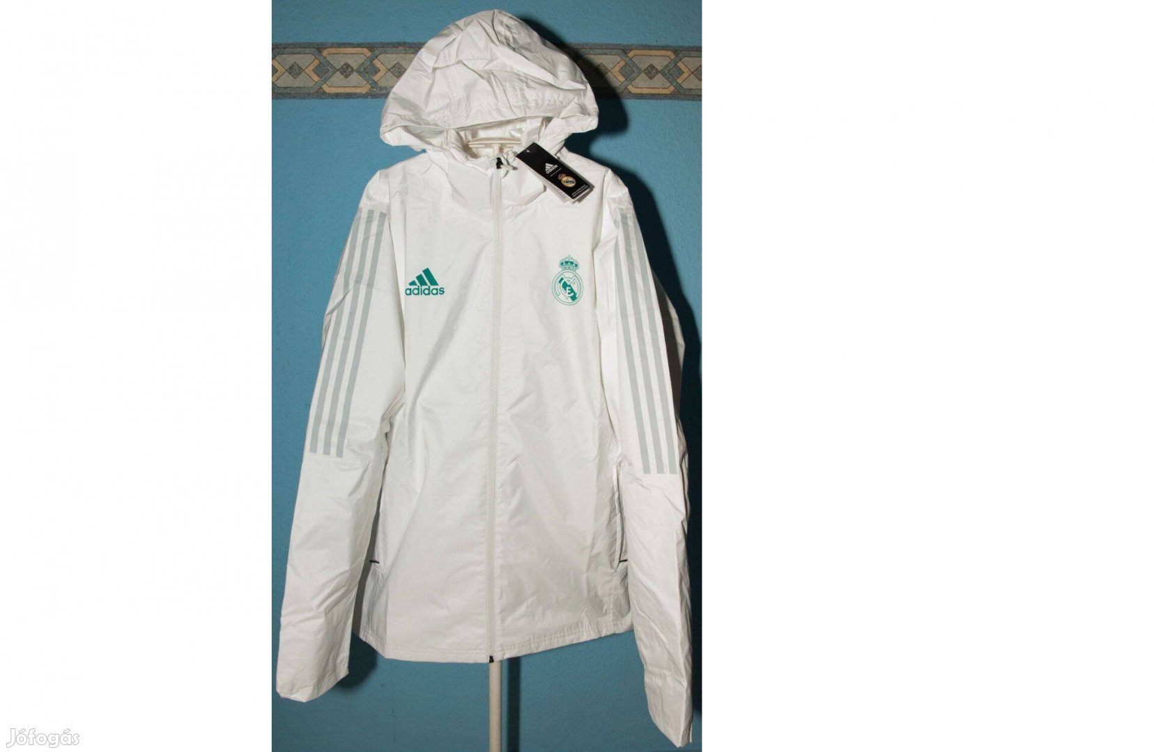 Real Madrid eredeti adidas fehér széldzseki (2XL)