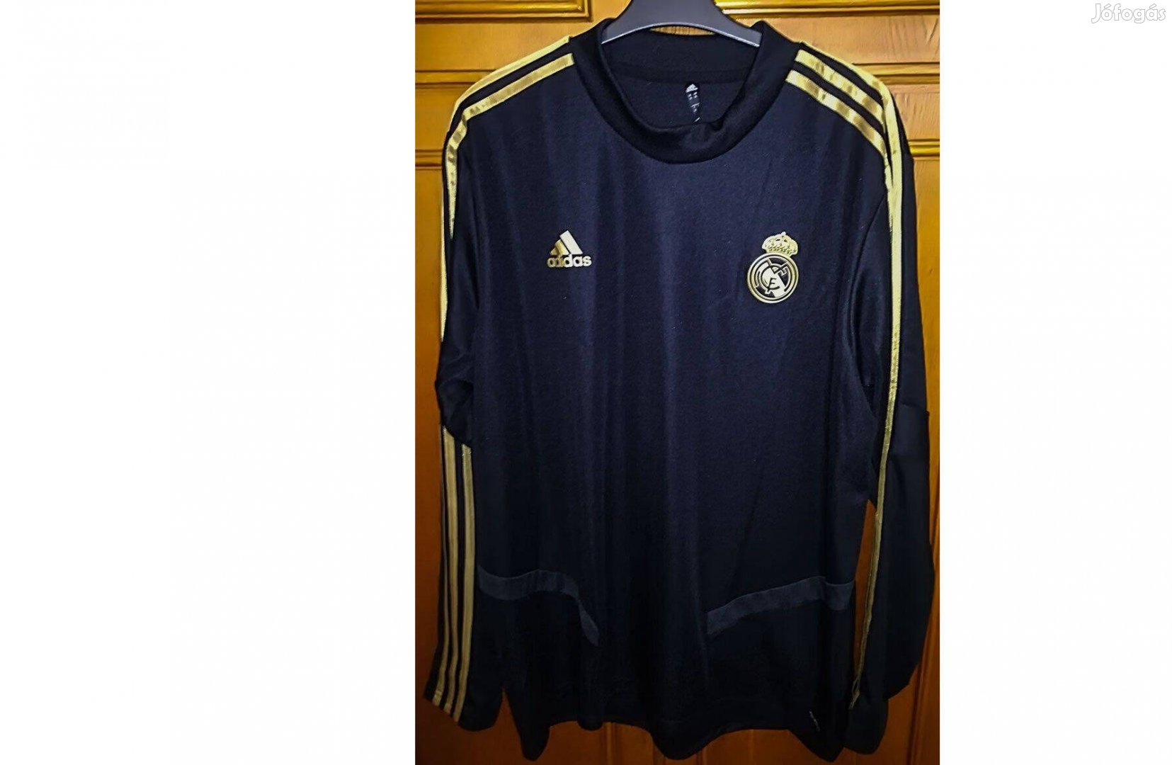 Real Madrid eredeti adidas fekete arany magasnyakú felső (2XL)