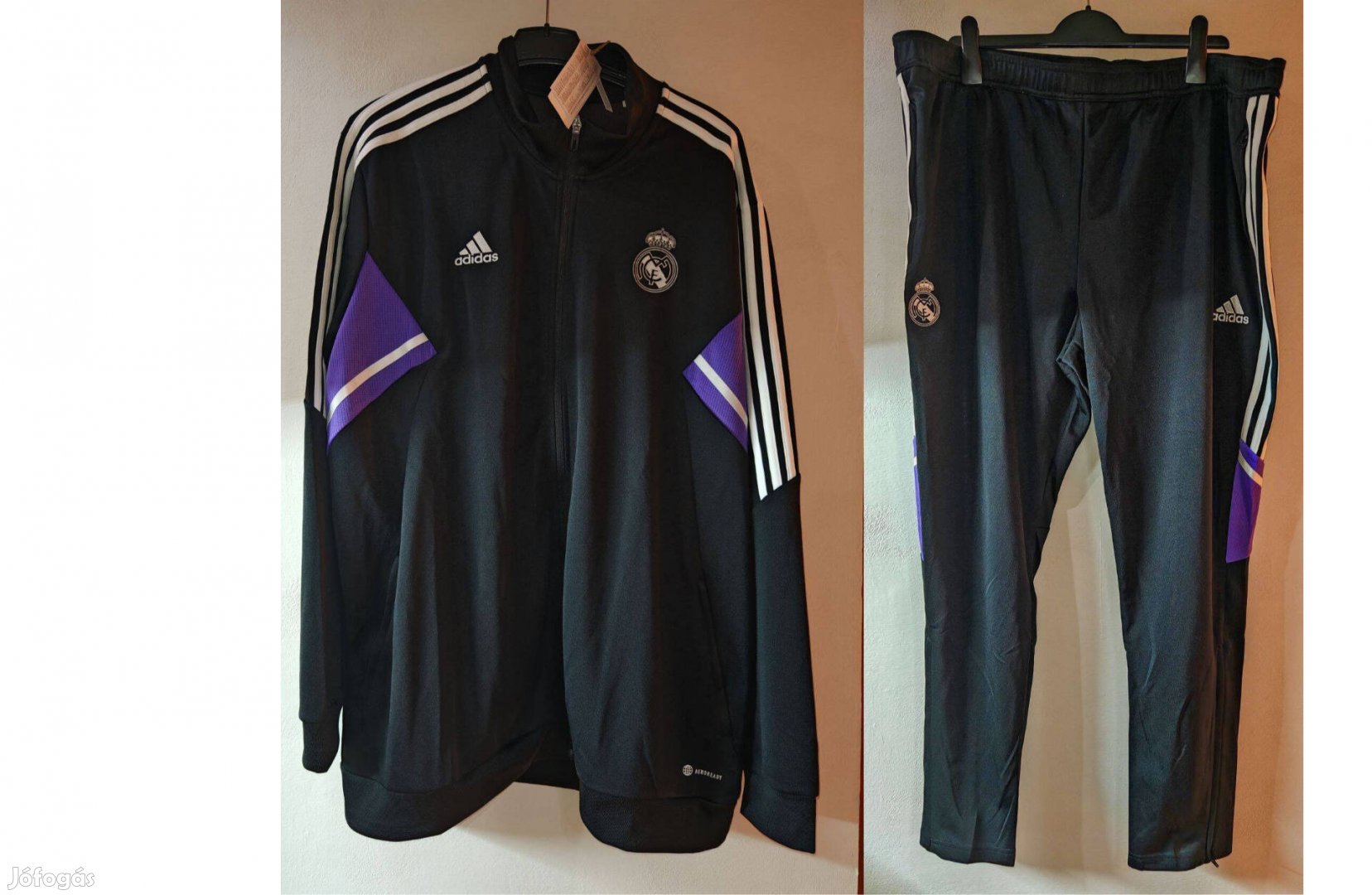 Real Madrid eredeti adidas fekete lila szabadidő szett (3XL)