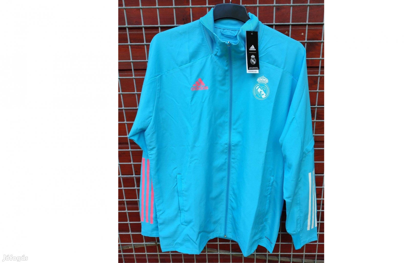 Real Madrid eredeti adidas kék cipzáras felső L