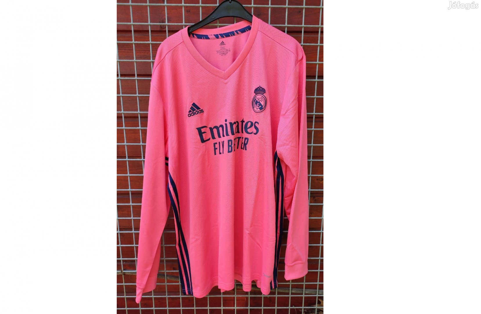 Real Madrid eredeti adidas pink hosszú ujjú mez (2XL)