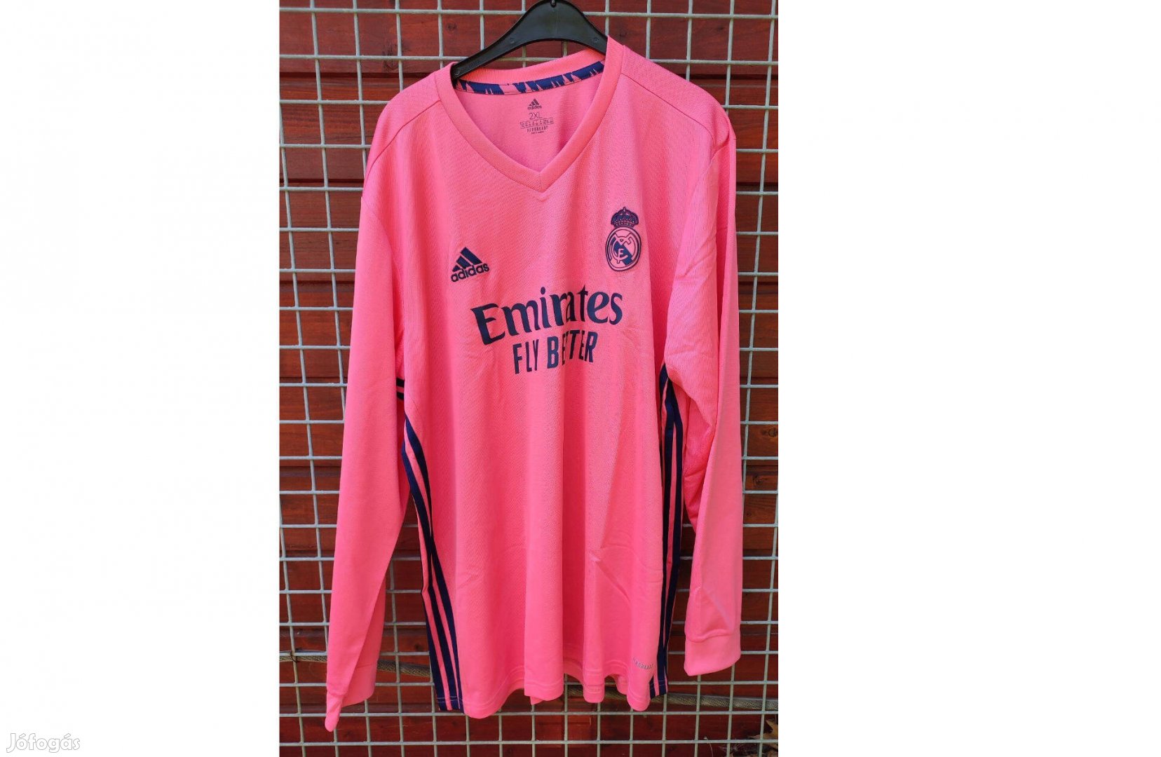 Real Madrid eredeti adidas pink hosszú ujjú mez (2XL)