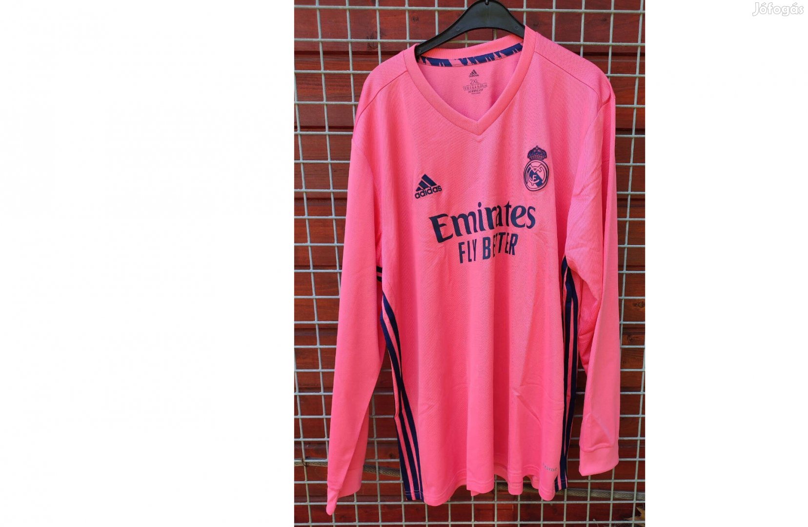 Real Madrid eredeti adidas pink hosszú ujjú mez (2XL)
