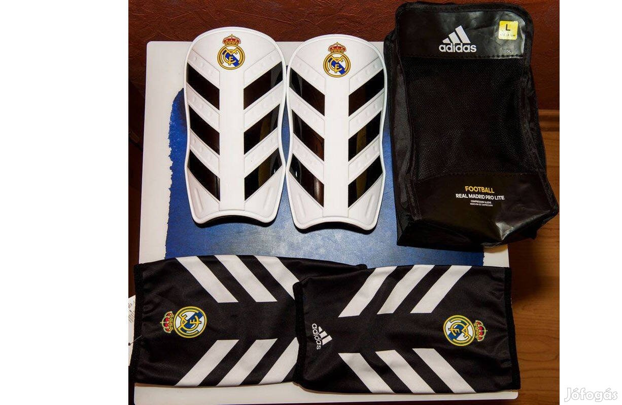 Real Madrid eredeti adidas sípcsontvédő táskával (L, XL)