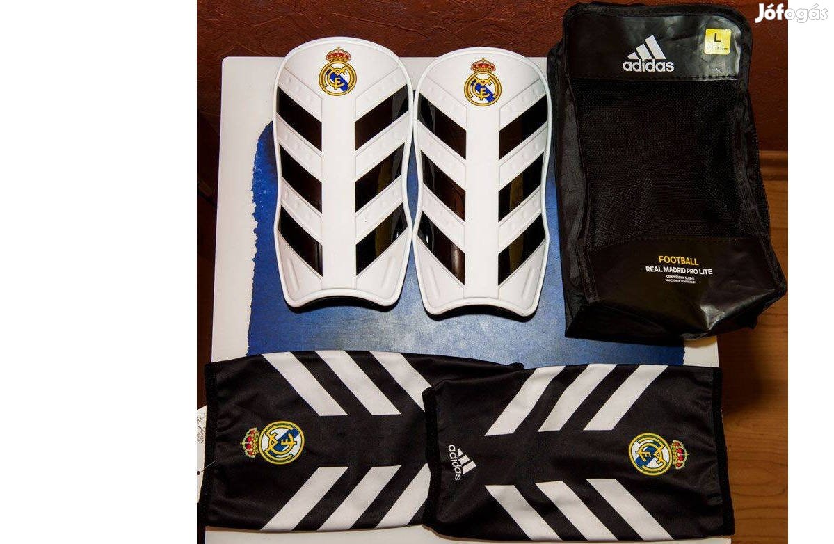 Real Madrid eredeti adidas sípcsontvédő táskával (L, XL)