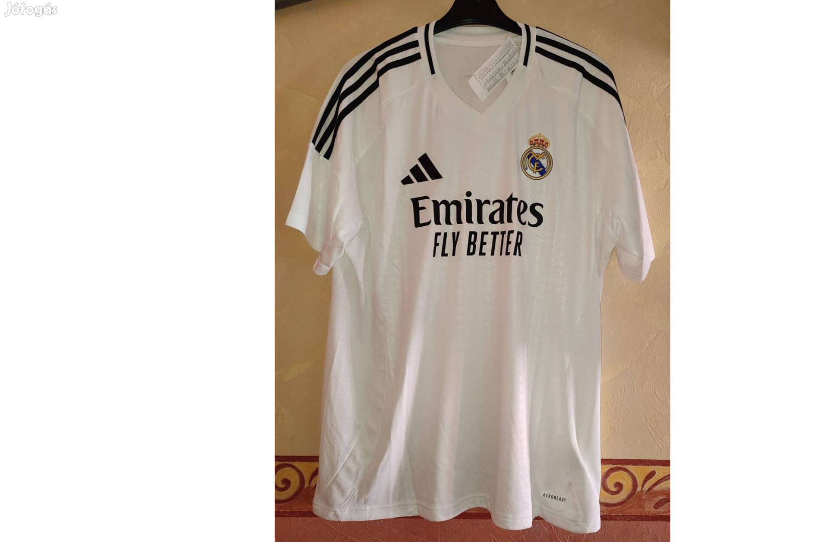 Real Madrid fehér eredeti adidas 2024-25 mez (XL)