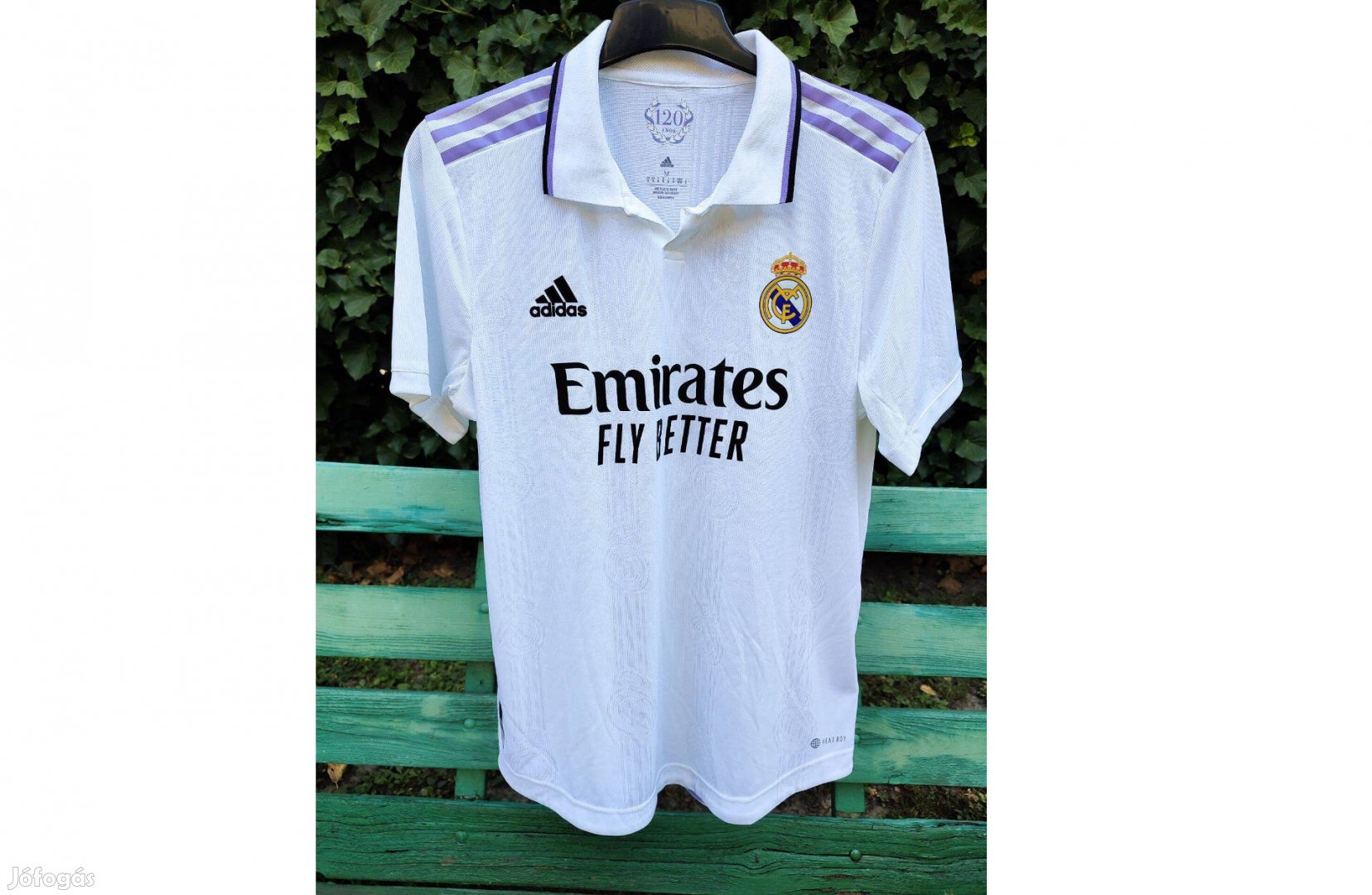 Real Madrid fehér eredeti adidas galléros centenáriumi mez (M)