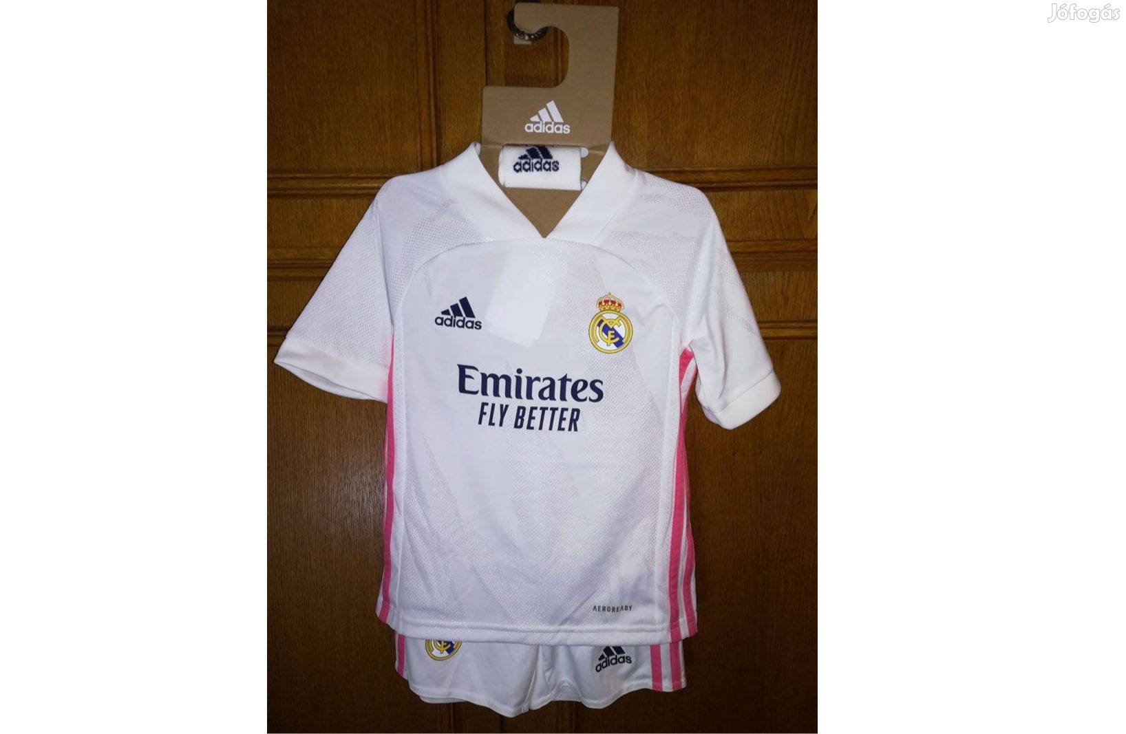 Real Madrid fehér pink eredeti adidas gyerek mez szett (110)