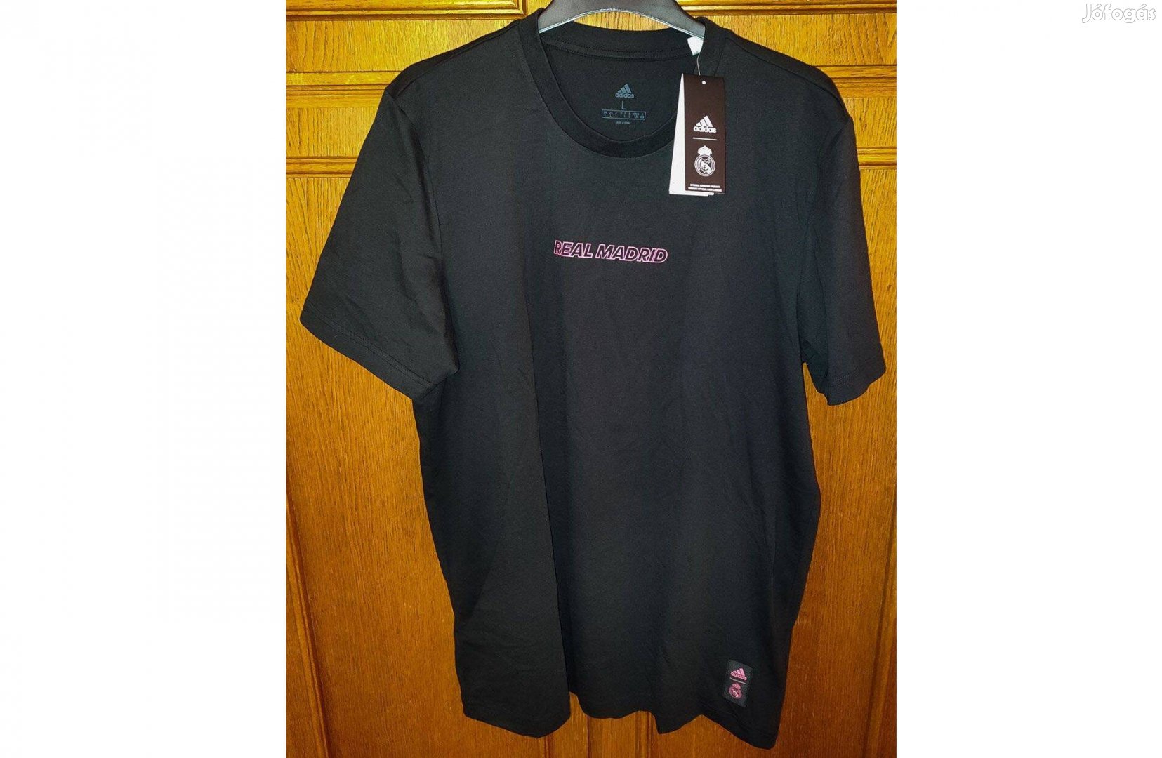 Real Madrid fekete eredeti adidas póló XL