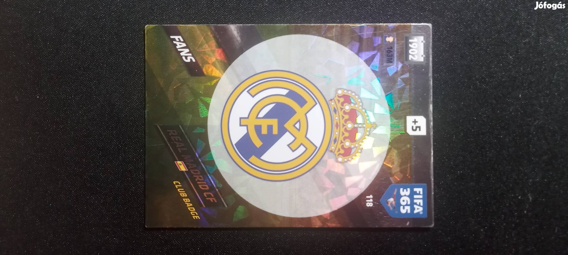 Real Madrid kártya 
