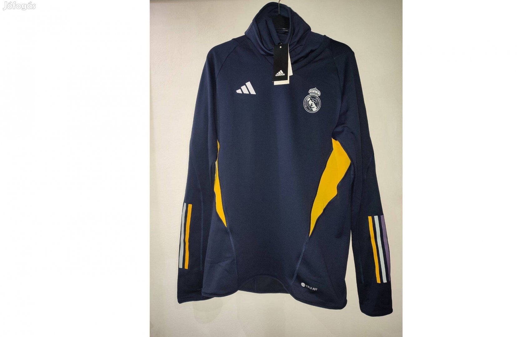 Real Madrid kék arany eredeti adidas magasnyakú felső
