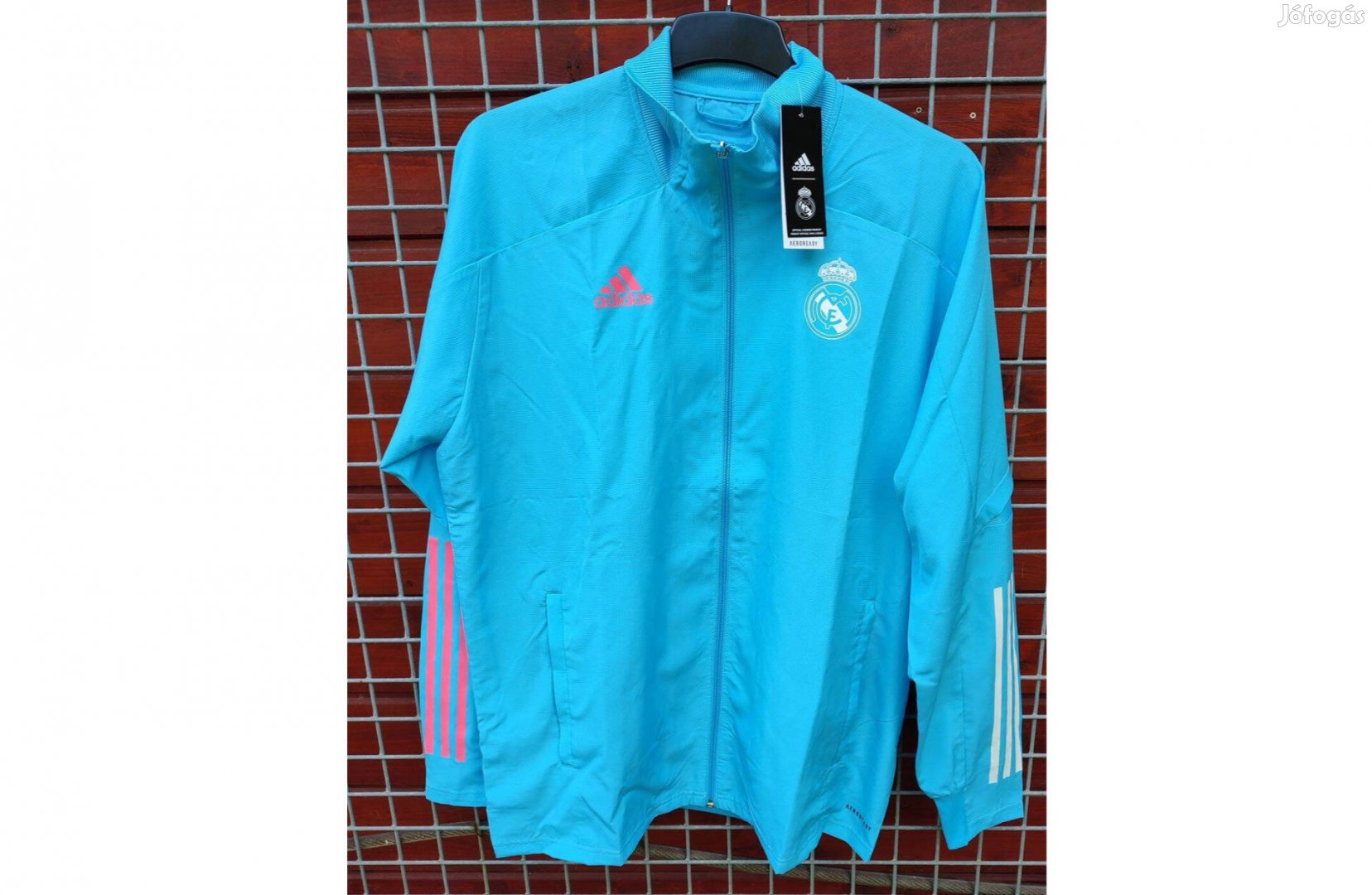 Real Madrid kék eredeti adidas cipzáras felső (L)