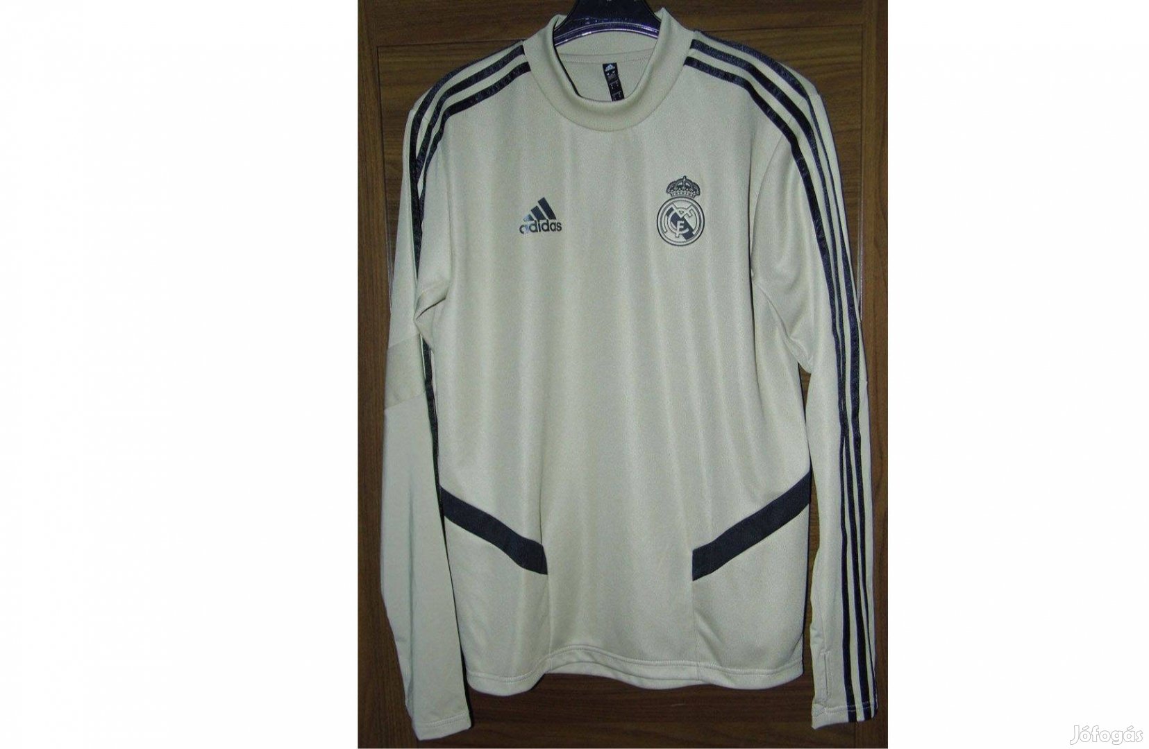 Real Madrid magas nyakú eredeti adidas drapp felső (S)
