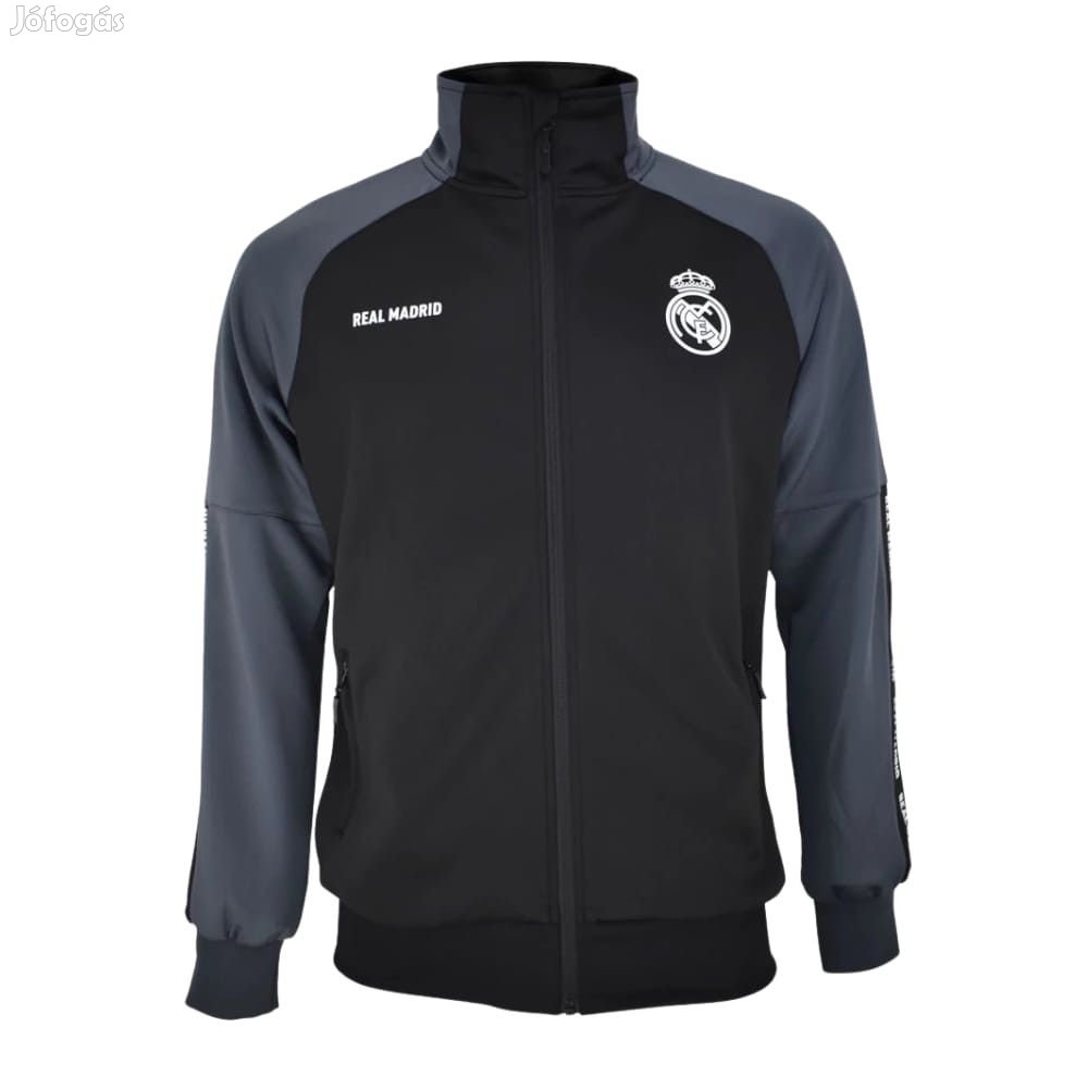 Real Madrid pulóver felnőtt zippes szürke-fekete