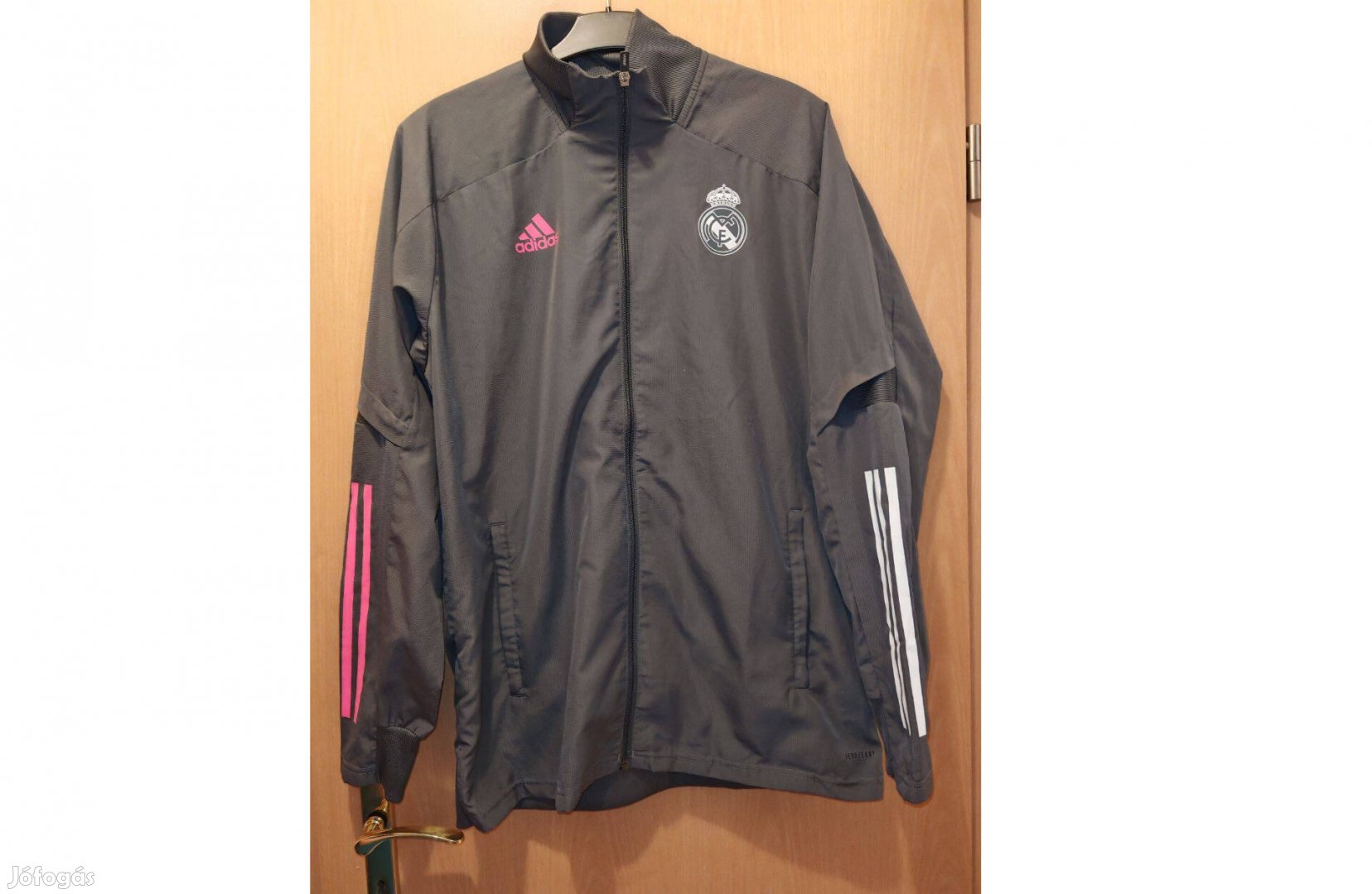 Real Madrid szürke eredeti adidas cipzáras felső (L-es)