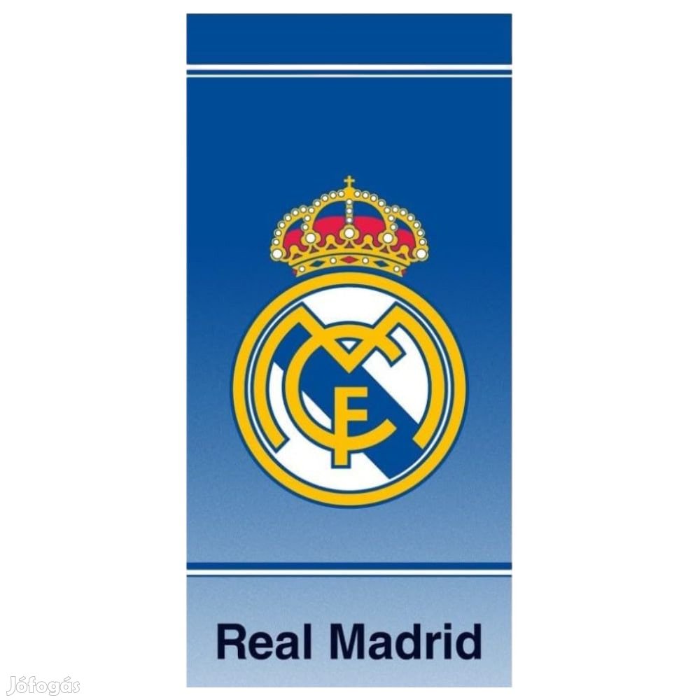 Real Madrid törölköző 90x 150 cm világoskék színátmenetes