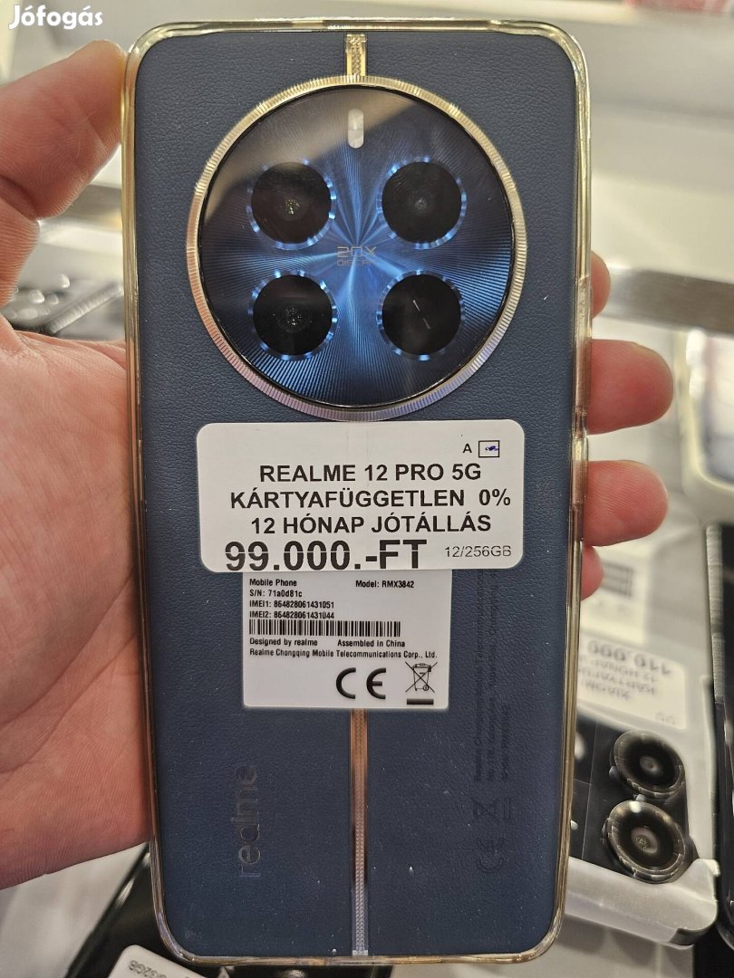 Realme 12 pro 5g 12hójótállás, független