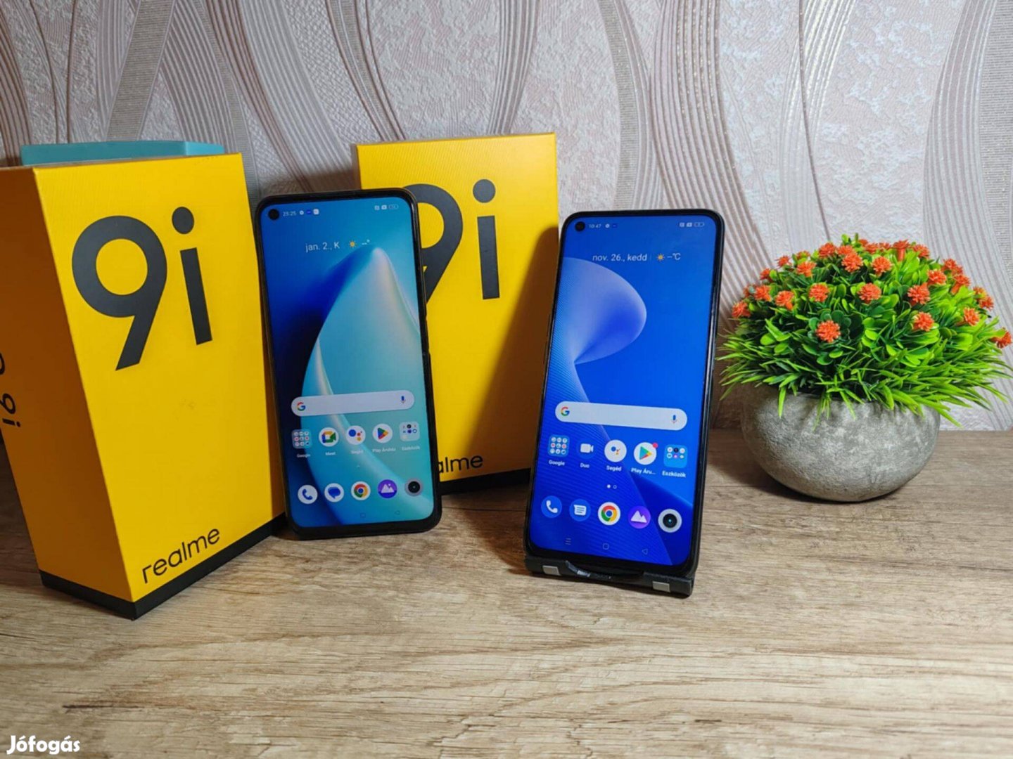 Realme 9i 64GB 7GB RAM kártyafüggetlen + dual simes készülék, 2-db !