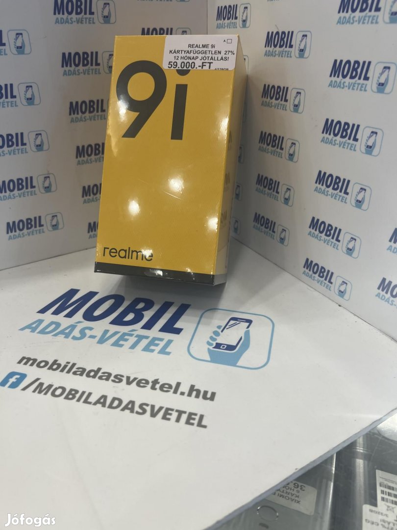 Realme 9i Dual Sim 128 GB 4 GB Ram, 12 hó garancia