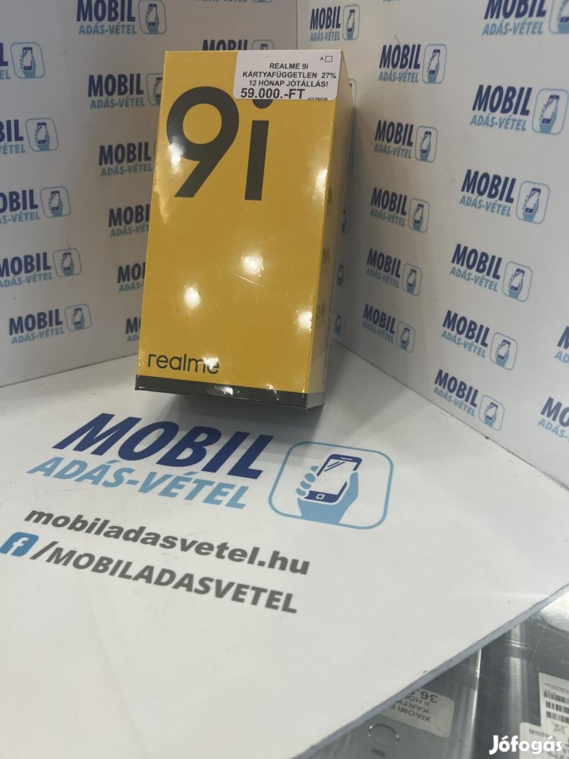 Realme 9i Dual Sim 128 GB 4 GB Ram, 12 hó garancia