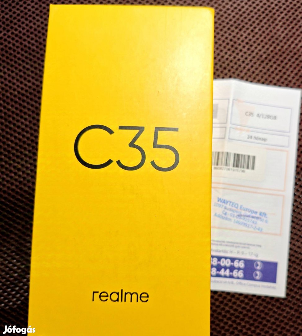 Realme C35 okostelefon 4/128 GB(független)garis!