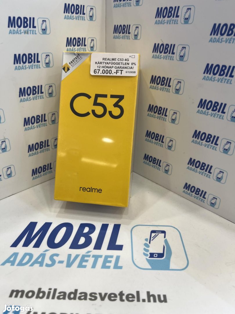 Realme C53 Dual Sim 128 GB 6 GB Ram, 12 hó garancia