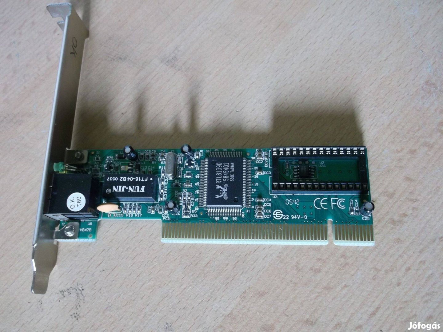 Realtek RTL8139D PCI LAN bővítő kártya