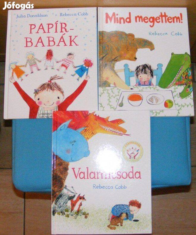 Rebecca Cobb: Papírbabák+Mind megettem!+Valamicsoda