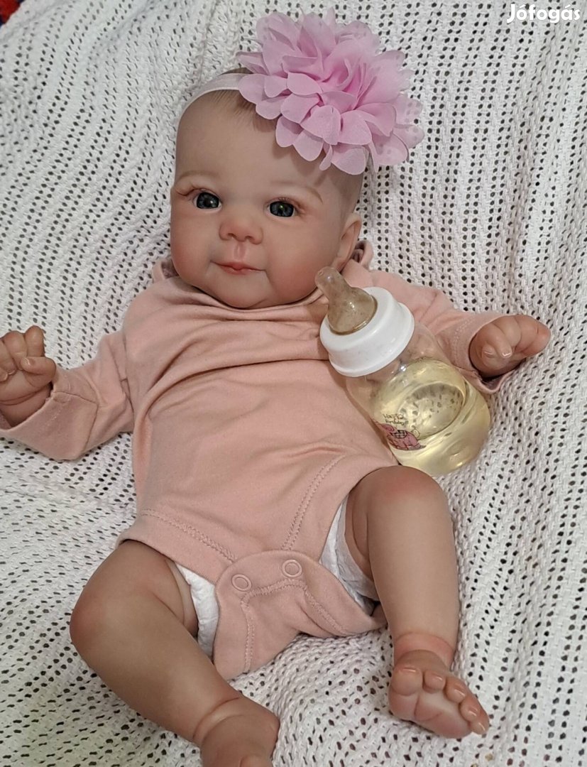 Reborn élethű mosolygós kislány baba eladó 