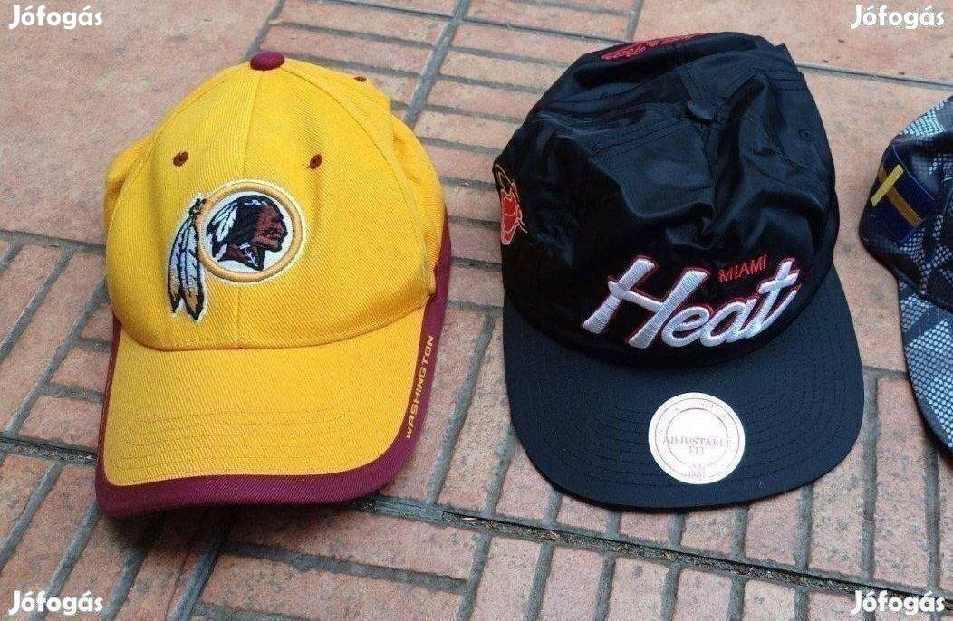 Red skins állítható sapka Miami Heat sapka 2db