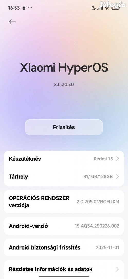Redmi 15 128gb fekete hibátlan karcmentes