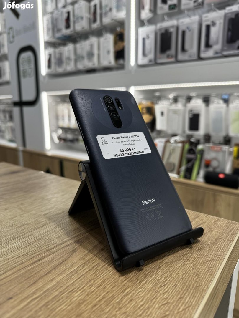 Redmi 9 Kártyafüggetlen 32 GB 3 GB Ram, 12 hó garancia