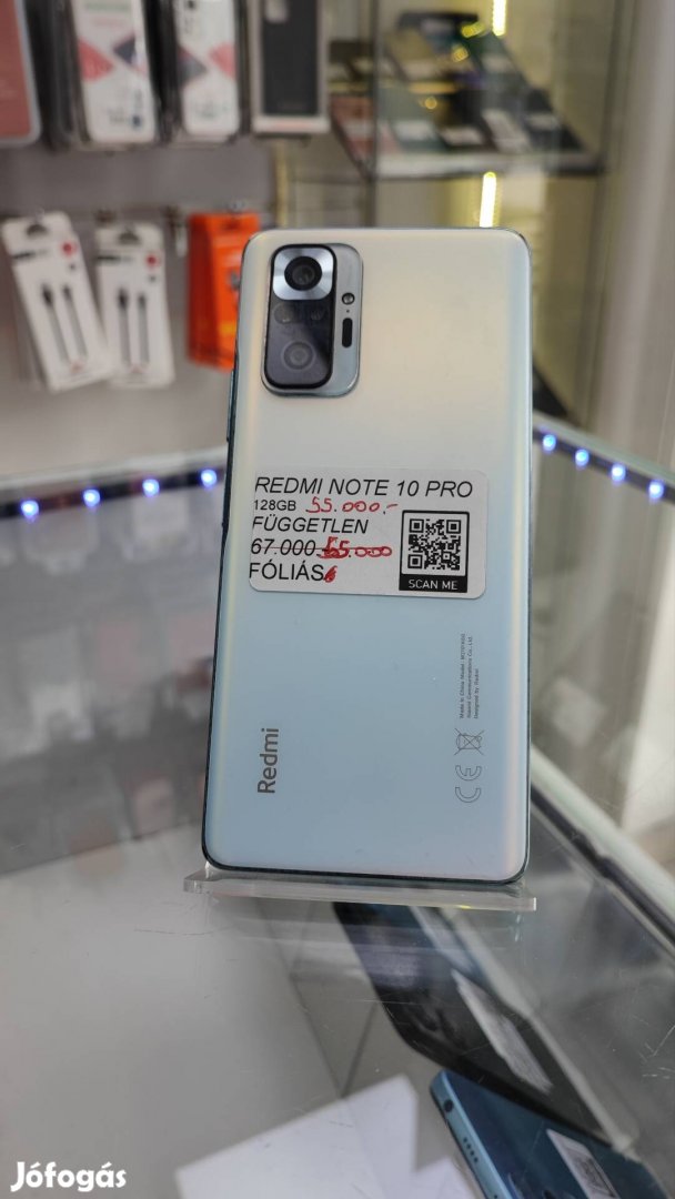 Redmi Note 10 Pro - 128GB - Független - Hydrofóliás