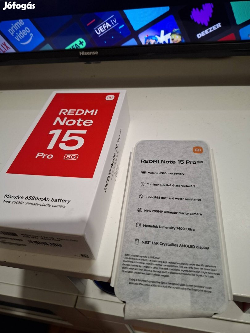 Redmi Note 15 pro 5G 8256GB új !