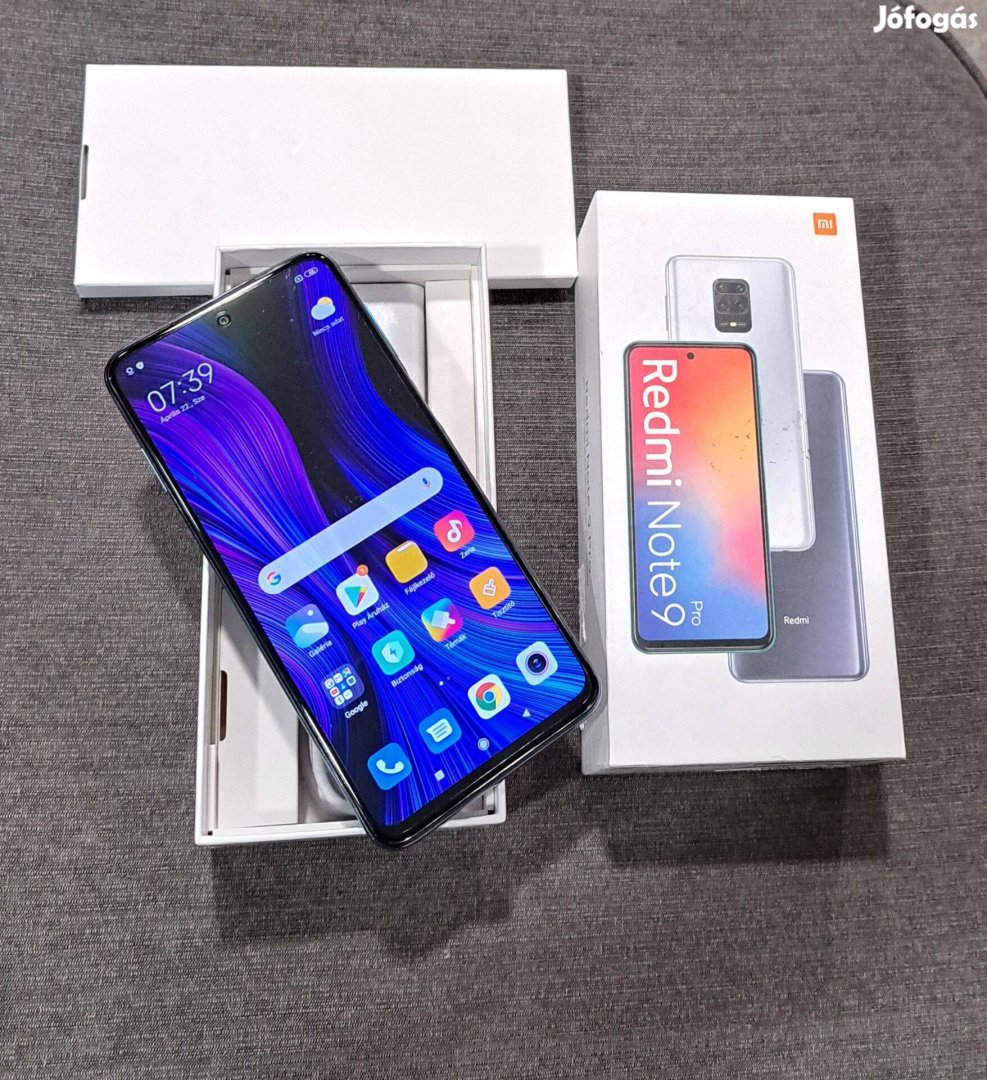 Redmi Note 9 Pro 128GB Új Szürke Kártyafüggetlen Mobiltelefon Eladó!
