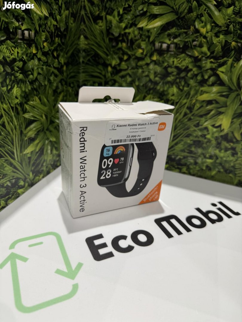 Redmi Watch 3 Active Bluetooth, 12 hó garancia