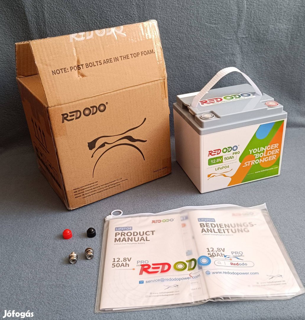 Redodo 12V 50Ah Lifepo4 új akkumulátor