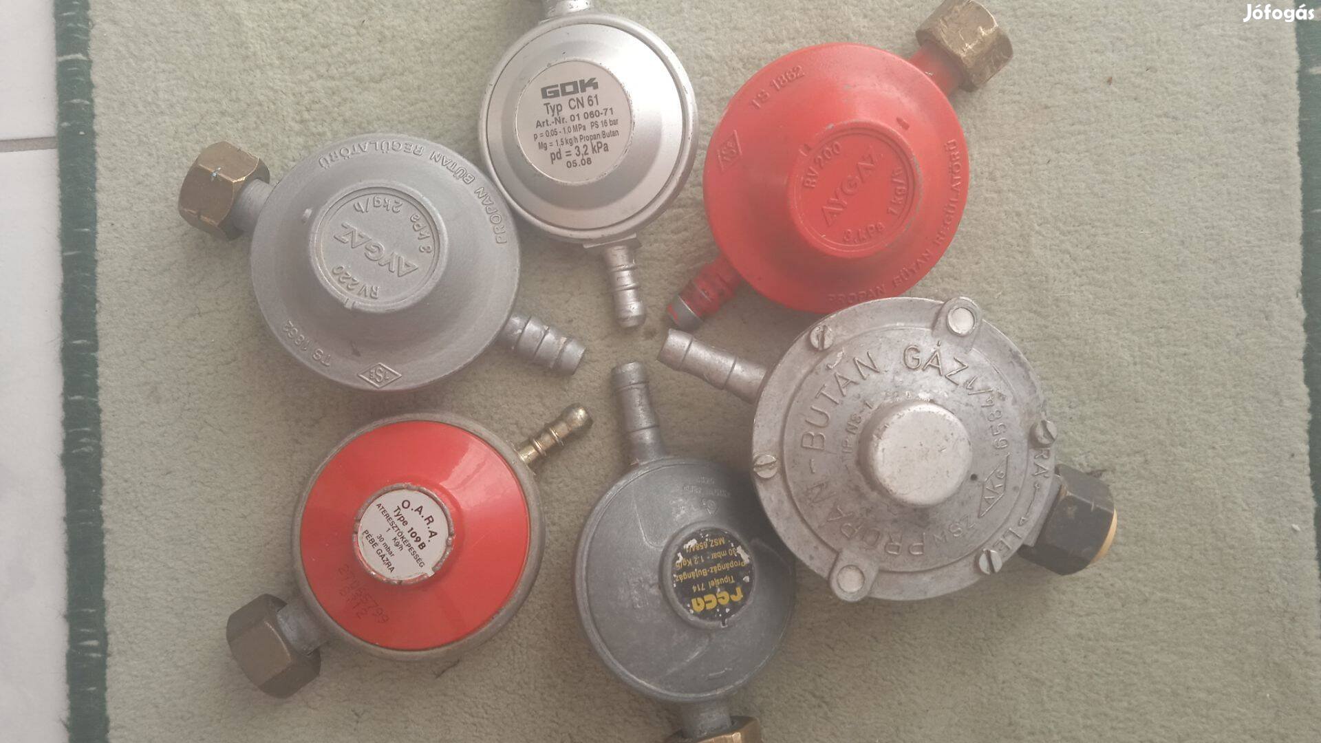 Reduktor, nyomáscsökkentő PB propánbután gázpalackhoz