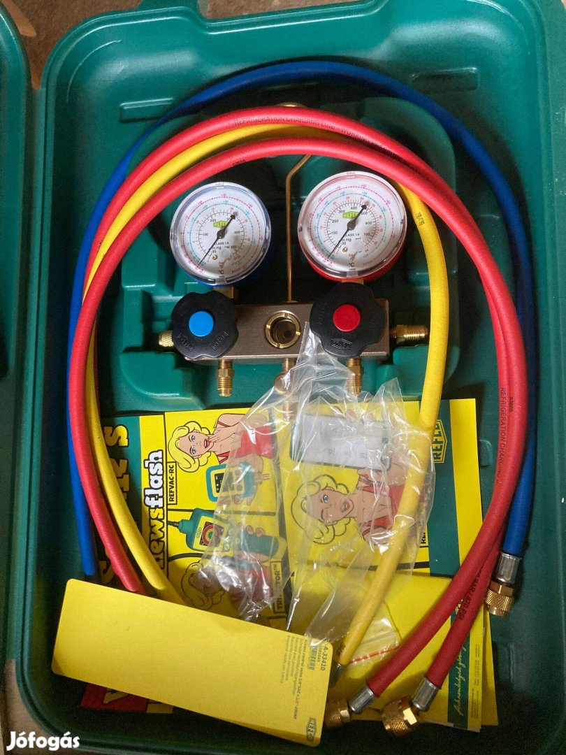 Refco Csaptelep Armatura BM2-3-DS, R32/R410A (3 db tömlővel) kofferben