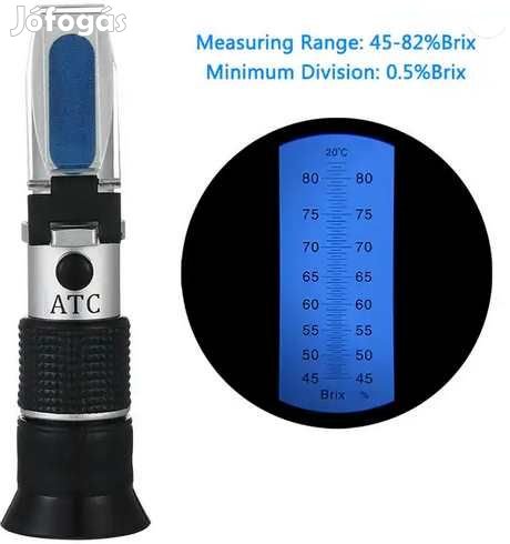 Refractometer Méz és sŰrítmények méréséhez Brix 45-82% (4669)