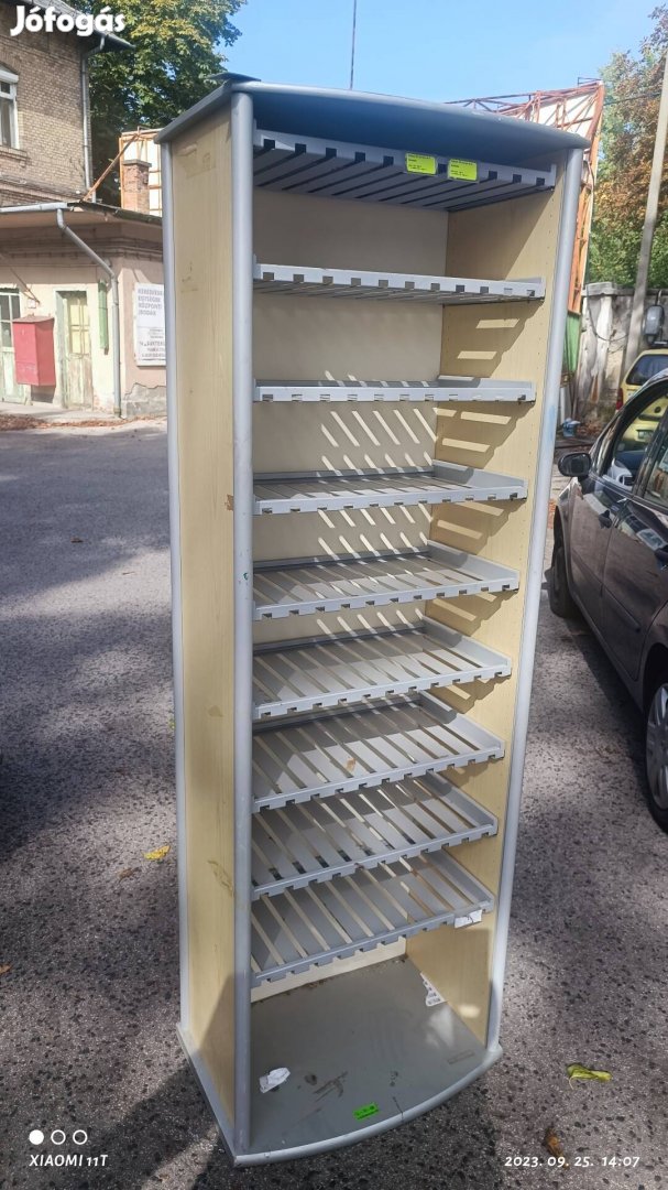 Regál állvány fa fém. Kiváló állapotú. x kerület. 