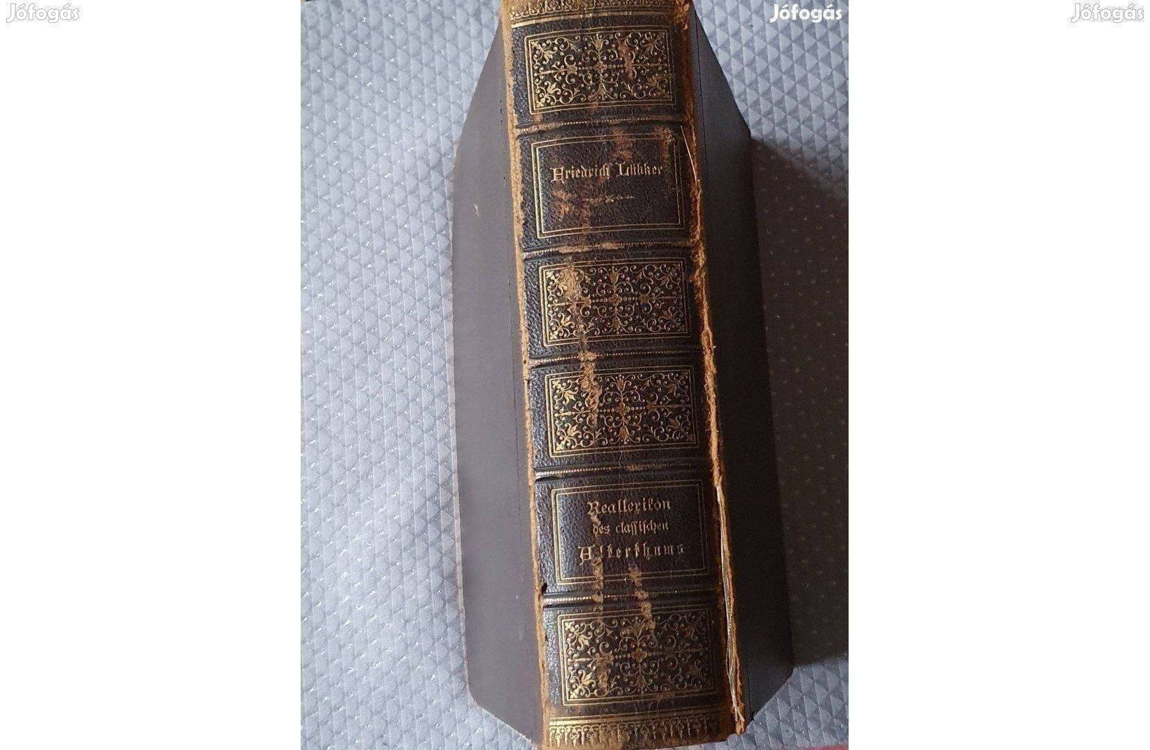 Régészet Szaklexikon német gótbetűs antik könyv 1891