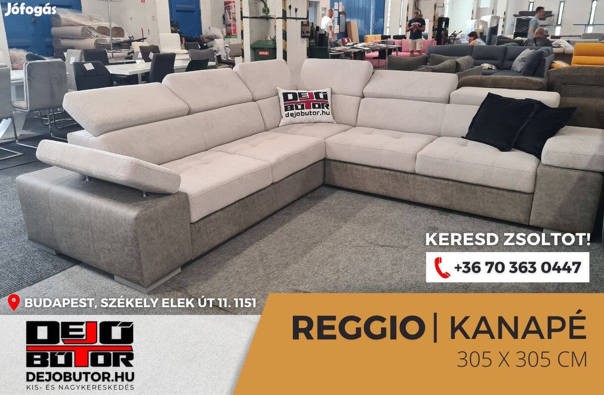 Reggio XXL rugós kanapé ülőgarnitúra sarok 305x305 cm bézs ágyazható