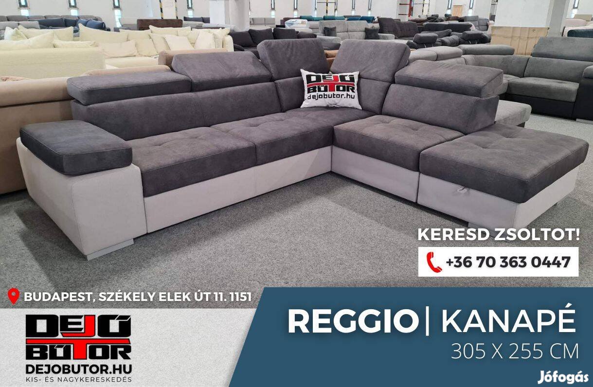 Reggio sarok hátfalas rugós kanapé ülőgarnitúra 305x255 cm cuba 17