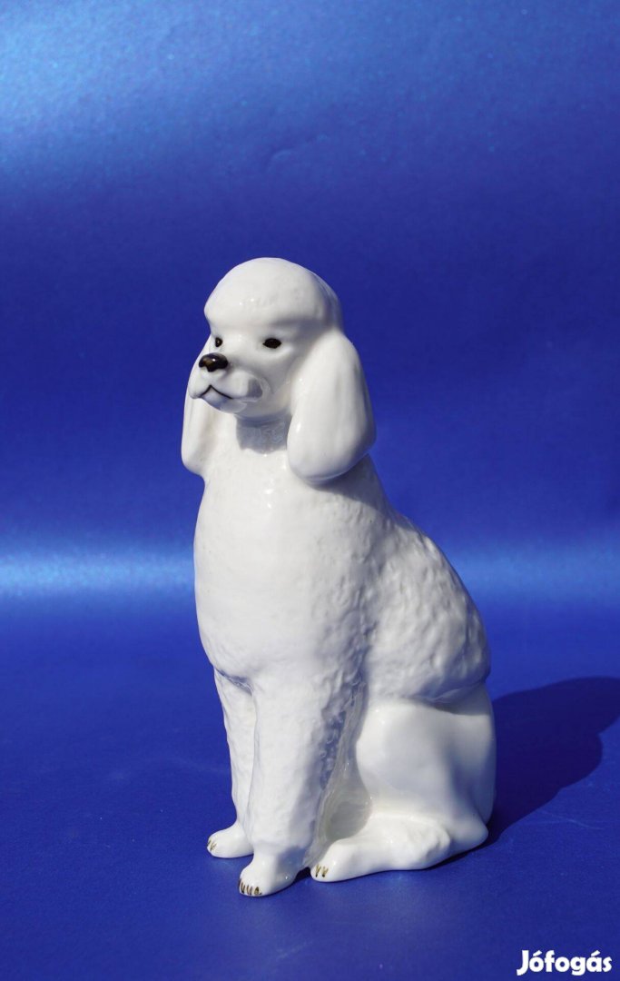 Régi 1960-as évekbeli Lomonosov orosz szovjet porcelán uszkár kutya