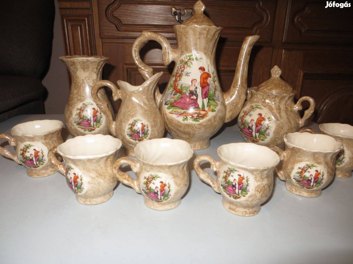 Régi 6 személyes kávéskészlet 80-90 évekből