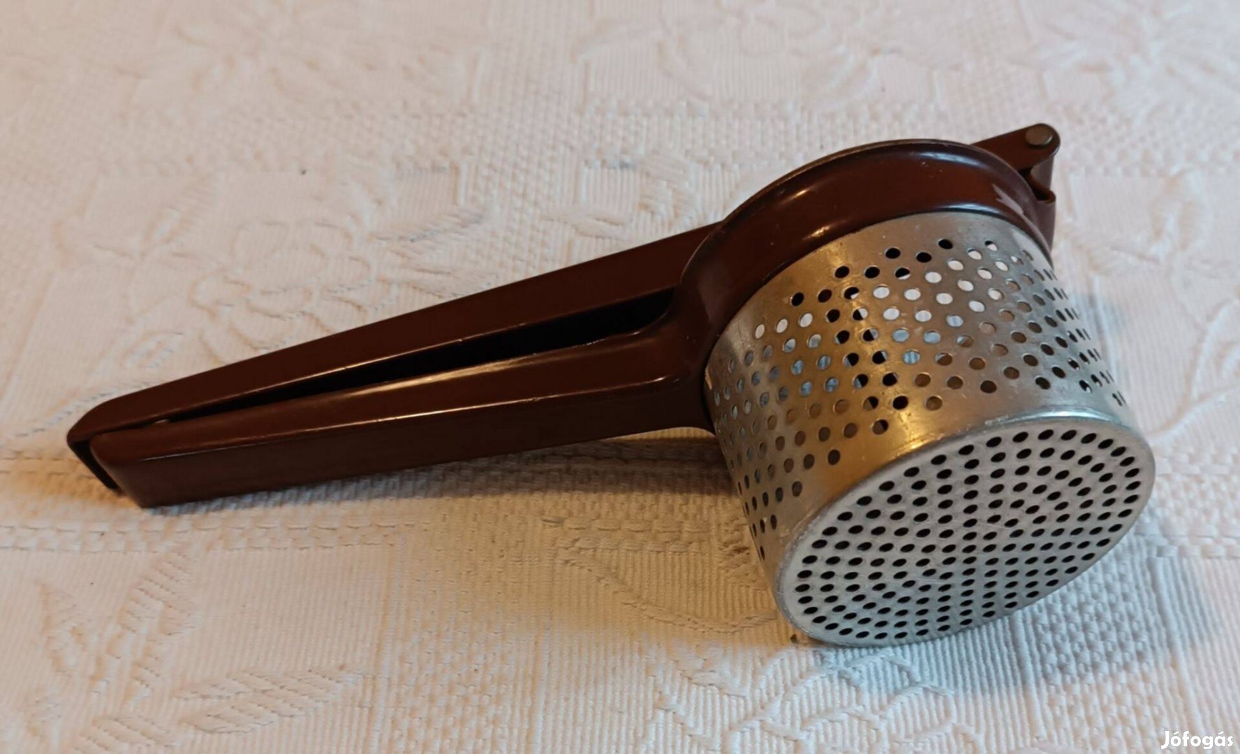 Régi Alumínium Krumplinyomó Burgonyaprés Gesztenye Paszírozó