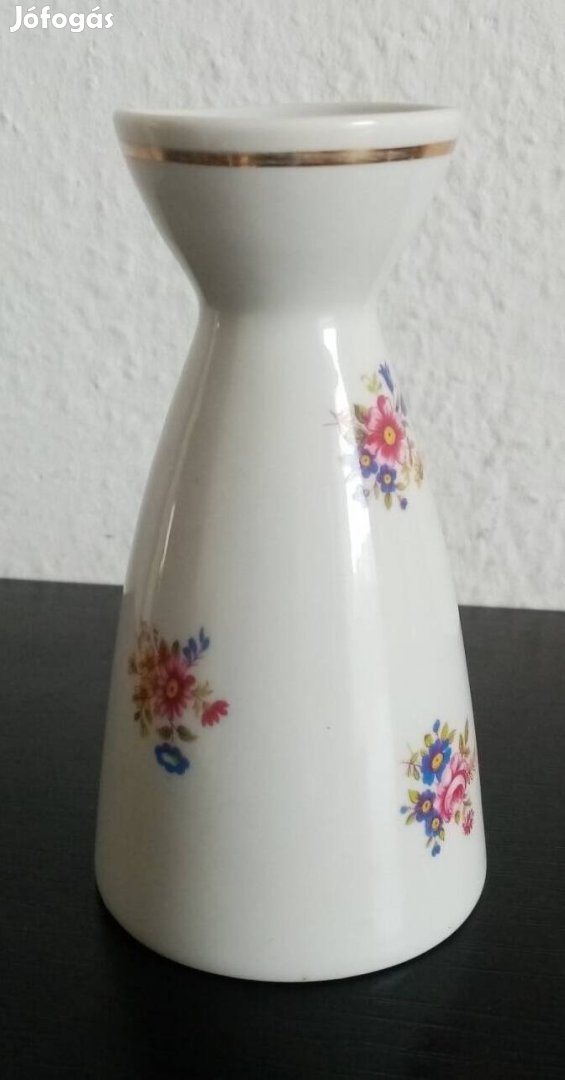 Régi Drasche virágmintás porcelán vázá eladó 