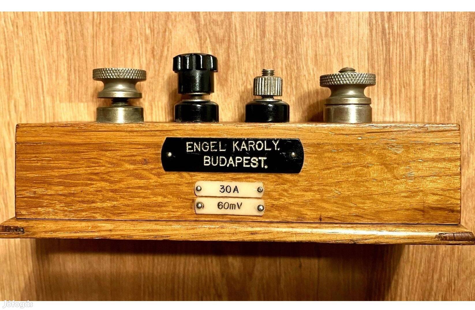 Régi Engel féle elektromos műszer antik söntellenállás műszaki régiség